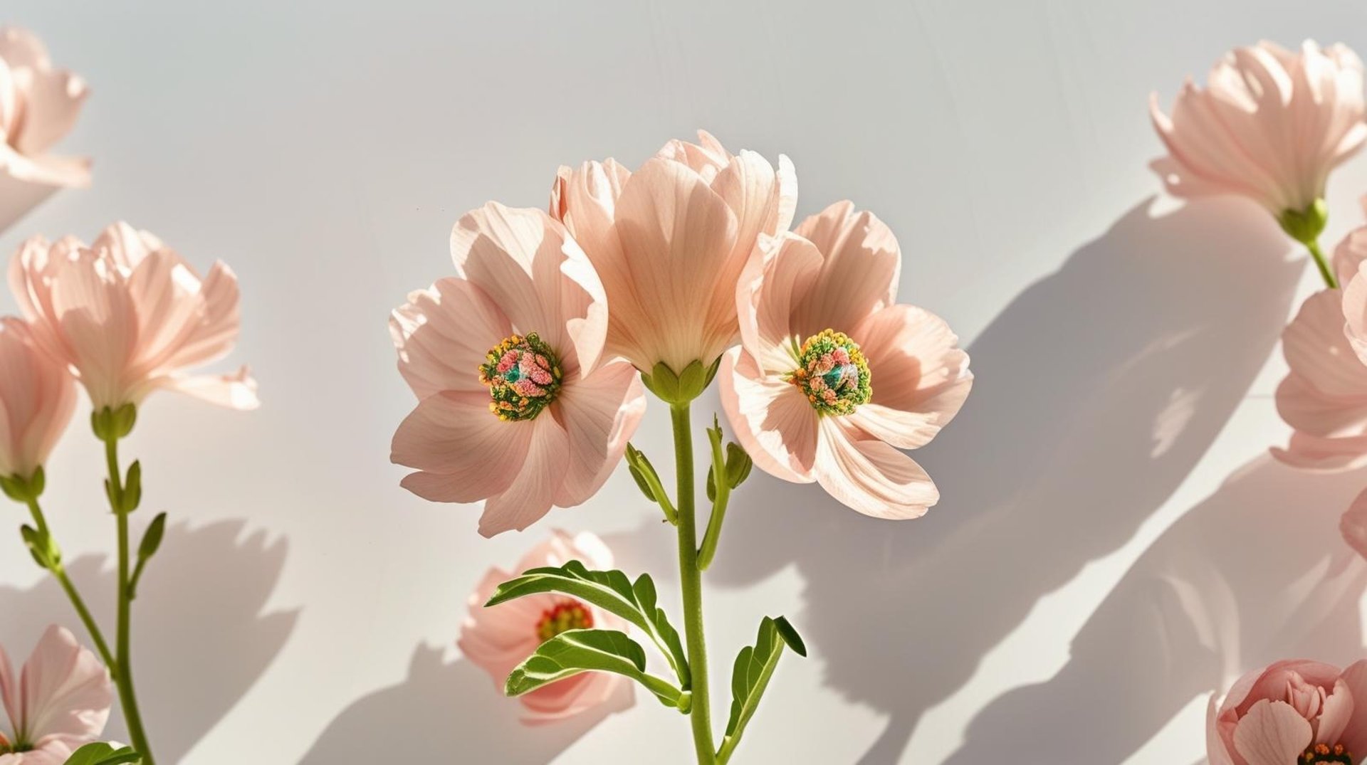 Fleurs roses